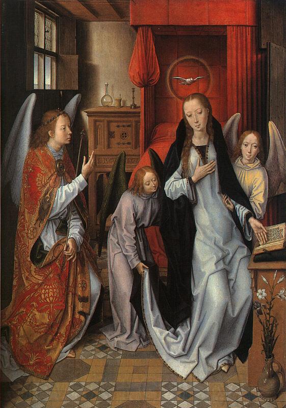 Hans Memling The Annunciation  gggg Norge oil painting art